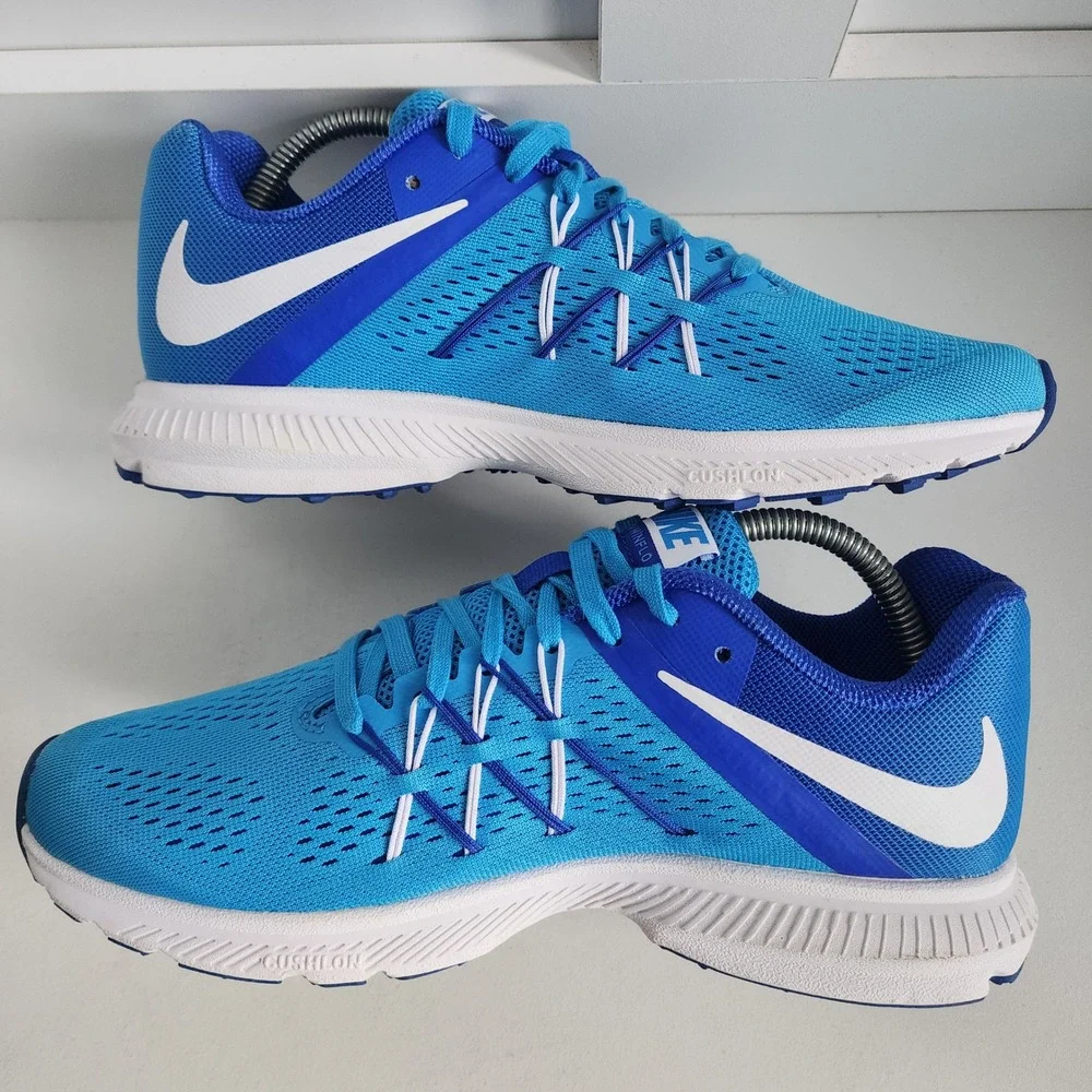 Nike Zoom Winflo 3 Blue White Running Shoes Women 9.5 Sneaker New w Flaw *Read*
